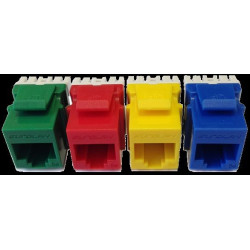 Модуль универсальный Eurolan, keystone, 1хRJ45, 180°, кат. 6, неэкр., цвет: зеленый