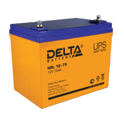 Аккумулятор для ИБП Delta Battery HRL, 166х258х215 (ШхГхВ), необслуживаемый электролитный, цвет: жёлтый, (HRL 12-75)