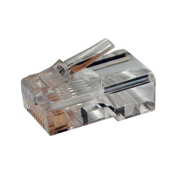 Вилка Hyperline, RJ45(8p8c), кат. 5, неэкр., универсальный (для одножильного и многожильного кабеля), 100 шт, цвет: прозрачный