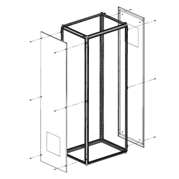 Стенка (к шкафу) Elbox EMS, 2000х800 (ВхГ), для вентилятора PF