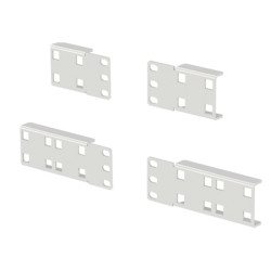 Кронштейн Zpas, короткий, 2U, вертикальный, для 19 розеток LZ в стойках, цвет: серый