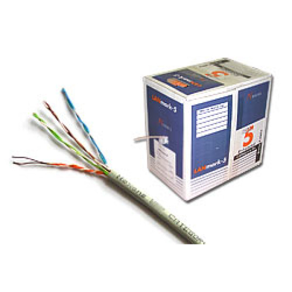 Кабель витая пара Nexans LANconnect/LANmark-5, F1/UTP, 4 пар., кат. 5e, 155МГц, D 6,2 мм , AWG24, PVC, 500м, катушка, цвет: серый