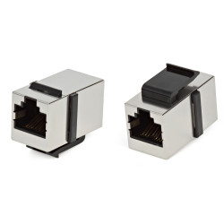 Проходной адаптер (coupler) Hyperline, RJ45(8p8c), кат. 5e, экр., цвет: белый