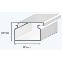 Магистральный короб Efapel Серия 13 60x40, без перегородок, белый Магистральный короб Efapel Серия 13 60x40, без перегородок, белый