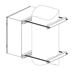 Комплект крепления Elbox, на столб, 800 мм, для шкафов ШТВ-Н, EMW, нагрузка до 150 кг, сталь