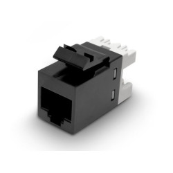 Модуль универсальный AMP, keystone, 1хRJ45, 180°, кат. 5е, неэкр., 1 шт, цвет: чёрный, без пылезащитной крышки