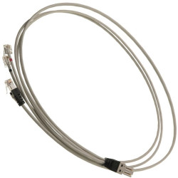 Шнур коммутационный разветвительный Nexans LANmark-7, экранированный, GG45/1xRJ45&2xRJ11, кат. 5, LSZH, 3м, серый