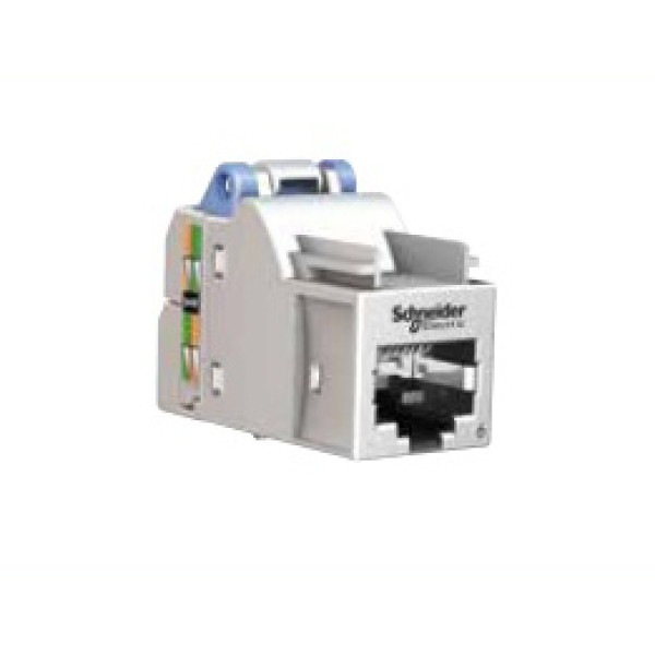 Модуль универсальный Schneider Electric, keystone, 1хRJ45, 180°, кат. 6, экр., 12 шт, цвет: белый