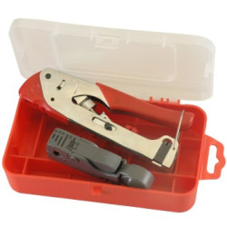 Инструмент опрессовочный для компрессионных разъемов Hyperline, RG-58, RG-59, RG-62, RG-6, RG-6QS, 3C, 4C, 5C, (HT-K5501)