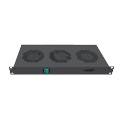 Вентиляторный модуль Canovate, 19, 220 V, 1U, 483х258х45 (ШхГхВ), вентиляторов: 3, 49 дБ, для шкафов, цвет: чёрный