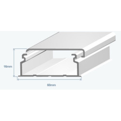 Мини-канал Efapel Серия 10 40х16, с самоклеющейся основой, без перегородок, белый
