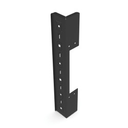 Фальш-панель Siemon, неперфорированная, 1HU, угловая, для шкафов VersaPOD, цвет: чёрный