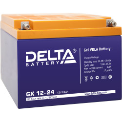 Аккумулятор для ИБП Delta Battery GX, 175х166х125 (ШхГхВ), необслуживаемый электролитный, цвет: синий, (GX 12-24)
