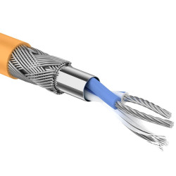 Кабель интерфейсный промышленный Rexant, SF/UTP, 1 пар., кат. 5е, нг(А)-HF, 305м, бухта, для групп. прокладки, цвет: оранжевый, D 6,5