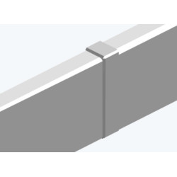 Накладка на стык Efapel Серия 10 для мини-канала, h=75, цвет: белый