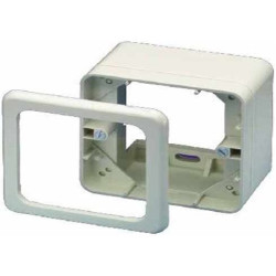 Коробка для настенного монтажа AMP, внешняя, цвет: белый, размер наружный: 80x80