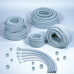 Труба армированная DKC гибкая, ПВХ, Dвнеш.41 мм, Dвнутр.35 мм, цвет серый, внешн.оболоч. ПВХQпластикат