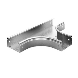 Отвод Ostec, Т-образн., плавн., неперфорированный, горизонтальн. 90 град, для металлических лотков, 300х100х600 (ШхВхД), толщина: 0,7 мм, сталь, м. Сендзимира