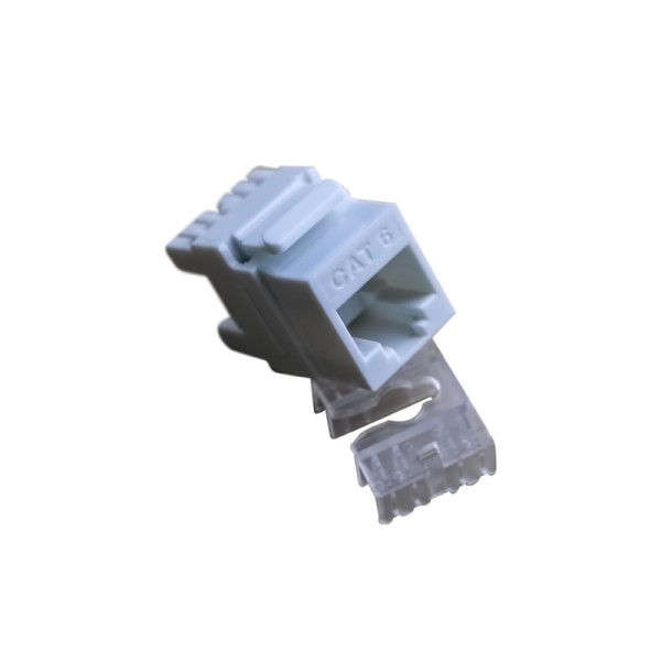 Модуль универсальный Eurolan, keystone, 1хRJ45, 180°, кат. 6, экр., 1 шт, цвет: серебристый