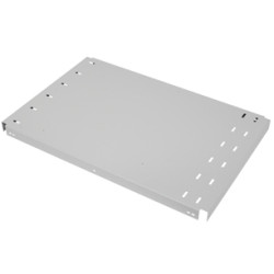 Полка Zpas, перфорированная, стационарная, 1U, 483х250 (ШхГ), нагрузка до 100 кг, для шкафов и стоек, цвет: серый