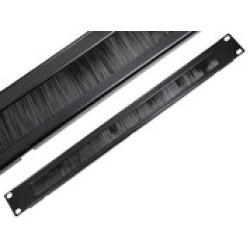 Организатор коммутационных шнуров Schneider Electric, 19, 1HU, 484х100х45 (ШхГхВ), горизонтальный, с щеточным вводом для кабеля, цвет: серый