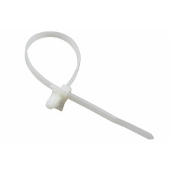 Стяжки кабельные с пистоном Rexant, 4,8х190 мм, 100 шт, цвет: белый