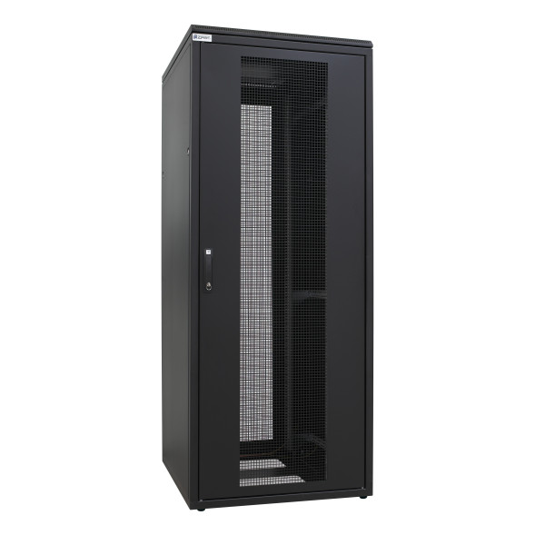 Шкаф серверный напольный Zpas SZB SE, IP20, 33U, 1563х600х1000 (ВхШхГ), дверь: перфорация, задняя дверь: перфорация, разборный, цвет: чёрный, (WZ-SZBSE-012-6I11-11-0000-3-161)