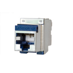 Модуль универсальный Nexans LANmark-6A, snap-in, 1хRJ45, кат. 6A, экр., цвет: алюминий