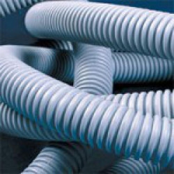 Гофрированная труба DKC, ПВХ, легкая, D25 мм, без зонда, цвет серый, бухта, 50 м