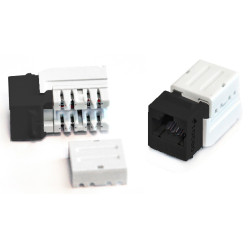 Модуль универсальный Hyperline, keystone, 1хRJ45, 90°, кат. 6, неэкр., 1 шт, цвет: чёрный, (заделка с помощью ne-tool)