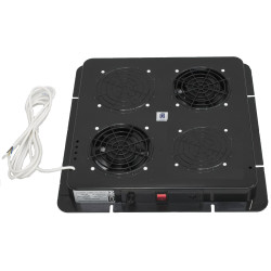 Вентиляторный модуль Zpas, потолочный, 380х380 (ШхГ), вентиляторов: 2, для шкафов, цвет: чёрный