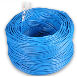 Кабель витая пара AMP, U/UTP, 4 пар., кат. 5е, d 5,1 мм , AWG24, PVC, 1000м, катушка, цвет: синий