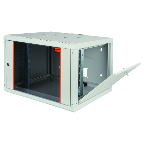 Шкаф телекоммуникационный настенный Estap PROLine, 19, 20U, 980х600х560 (ВхШхГ), дверь: стекло, разборный, цвет: светло-серый