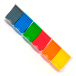 Шторки съёмные для портов розеток или панелей Nexans LANmark, цвет: красный, 100 шт