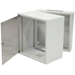 Шкаф телекоммуникационный настенный Zpas SD2, 19, 12U, 604х600х500 (ВхШхГ), дверь: стекло, откидной, цвет: серый