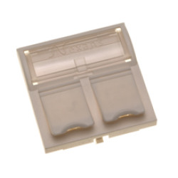 Лицевая панель розеточная Nexans LANmark, 2х snap-in, 45x45, 45x45, плоская, цвет: белый