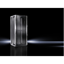 Шкаф телекоммуникационный напольный Rittal TS IT, 42U, 2100х800х800 (ВхШхГ), дверь: стекло, задняя дверь: двойная распашная, перфорация, цвет: серый, (5507151)