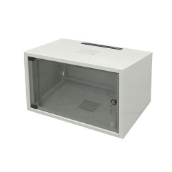 Шкаф телекоммуникационный настенный Zpas SJ2, 19, 12U, 604х600х500 (ВхШхГ), дверь: стекло, сварной, цвет: серый, (собранный)