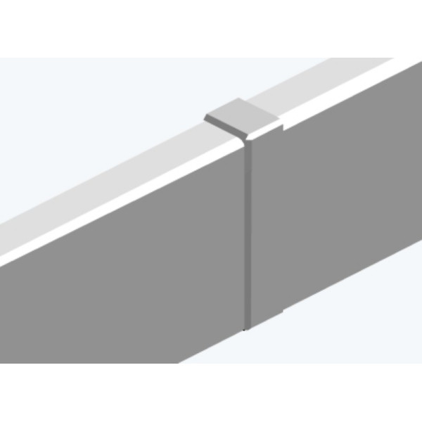 Накладка на стык Efapel Серия 10 для мини-канала, h=32, цвет: белый