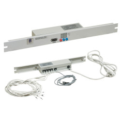 Микропроцессорная контрольная панель Zpas, с проводом 2 м, 230V, 19, 1U, для шкафов, цвет: серый