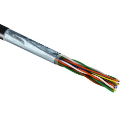 Кабель многопарный Rexant, F/UTP, 10 пар., кат. 5, PE, 305м, катушка, снаружи зданий, цвет: чёрный