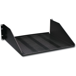 Полка Siemon, перфорированная, стационарная, 3U, 440 мм, нагрузка до 23 кг, для шкафов VersaPOD, крепеж, цвет: чёрный