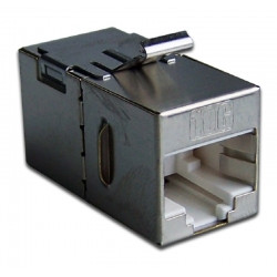 Адаптер keystone розеточный Lanmaster, keystone, 1хRJ45/RJ45, , кат. 6A, экр.