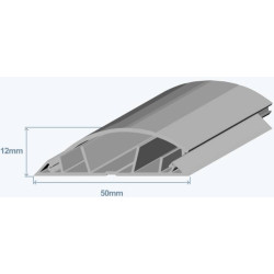 Напольный короб Efapel Серия 10 50х12, перегородок 2, серый