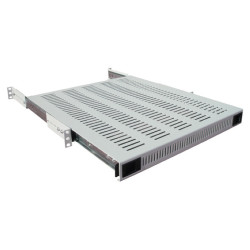 Полка Canovate, перфорированная, выдвижная, 1U, 483х800 (ШхГ), нагрузка до 35 кг, для шкафов и стоек Canovate, цвет: серый