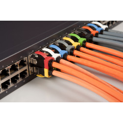 Шнур коммутационный Nexans LANmark-6 10G, экранированный, RJ45/RJ45, кат. 6, 500 МГц, LSZH, 1м, оранжевый