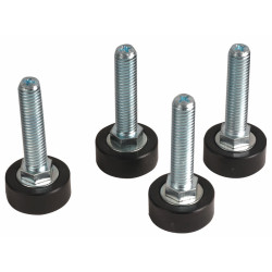 Ножки Siemon, нагрузка до 1400 кг, для шкафов VersaPOD, цвет: чёрный, 4 шт. в комплекте