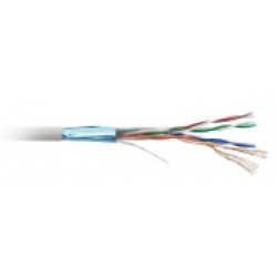 Кабель витая пара Teldor, F/UTP, 4 пар., кат. 5e, 100МГц, D 6,1 мм , AWG24, FR-PVC, 305м, бухта, цвет: серый