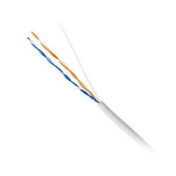 Кабель витая пара Hyperline, U/UTP, 2 пар., кат. 5, 100МГц, d 4,6 мм , AWG24, LSZH, 500м, бухта, цвет: серый
