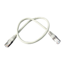 Шнур коммутационный BNH, экранированный, RJ45/RJ45, кат. 5е, PVC, 0.5м, серый